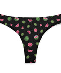 Watermelon-Womens-Thong-Black-Product-Front-View