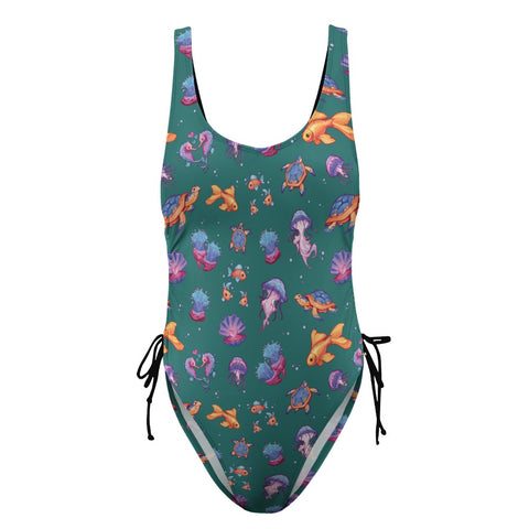 Sea-Life-Womens-One-Piece-Swimsuit-Sea-Moss-Green-Product-Front-View