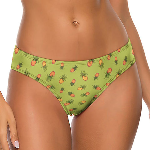 Pineapple-Womens-Thong-Lime-Green-Model-Front-View