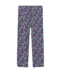 Jungle-Flower-Mens-Pajama-Purple-Pink-Front-View