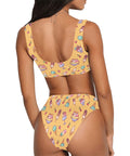 Banana-Split-Womens-Bikini-Set-Yellow-Model-Back-View
