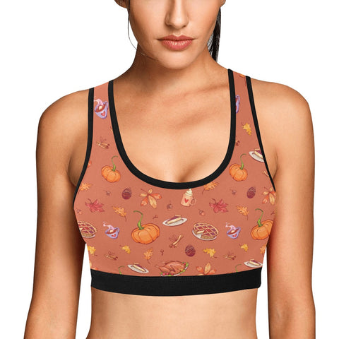 Thanks-Giving-Womens-Bralette-Pumpkin-Model-Front-View
