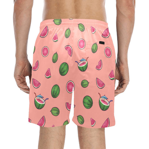 Watermelon-Mens-Swim-Trunks-Peach-Model-Back-View