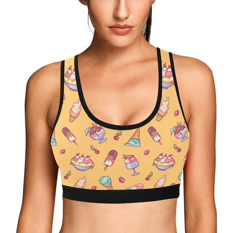 Banana-Split-Womens-Bralette-Yellow-Model-Front-View