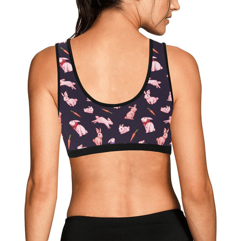 Bunny-Womens-Bralette-Black-Model-Back-View