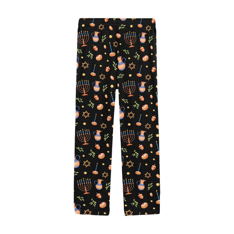 Hanukkah-Mens-Pajama-Black-Front-View