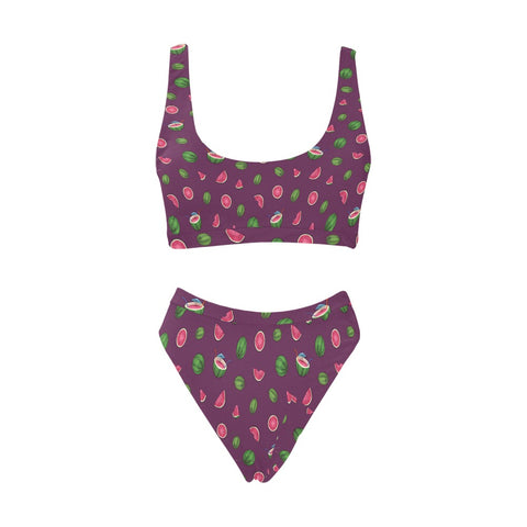 Watermelon-Womens-Bikini-Set-Dark-Purple-Front-View