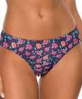 Painted-Roses-Womens-Thong-Purple-Model-Front-View