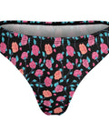 Painted-Roses-Womens-Thong-Black-Product-Back-View
