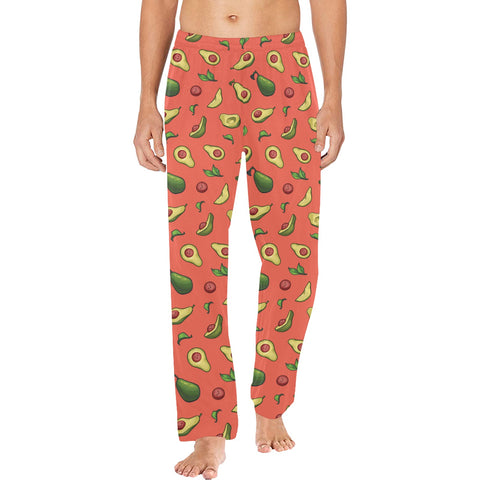 Happy-Avocado-Mens-Pajama-Orange-Model-Front-View