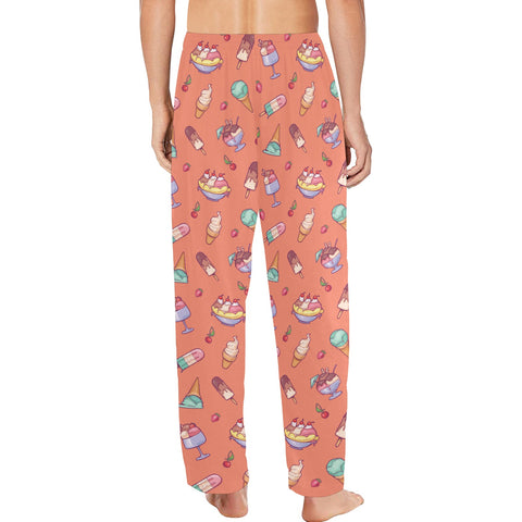 Banana-Split-Mens-Pajama-Peach-Model-Back-View