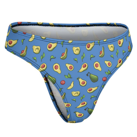 Happy-Avocado-Womens-Thong-Blue-Product-Side-View