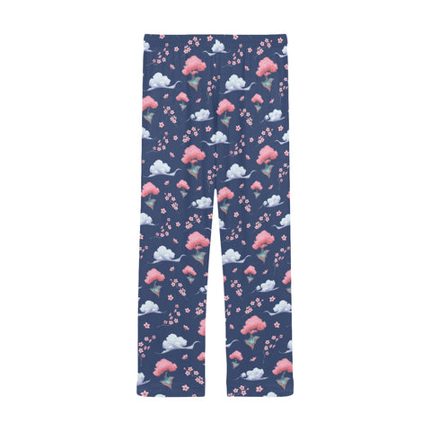 Sakura-Tree-Mens-Pajama-Dark-Blue-Back-View