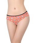 Banana-Split-Womens-Hipster-Underwear-Coral-Model-Front-View