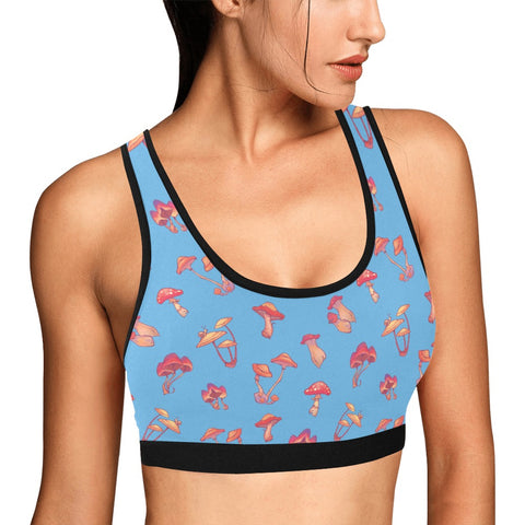 Mushroom-Womens-Bralette-Sky-Blue-Model-Side-View