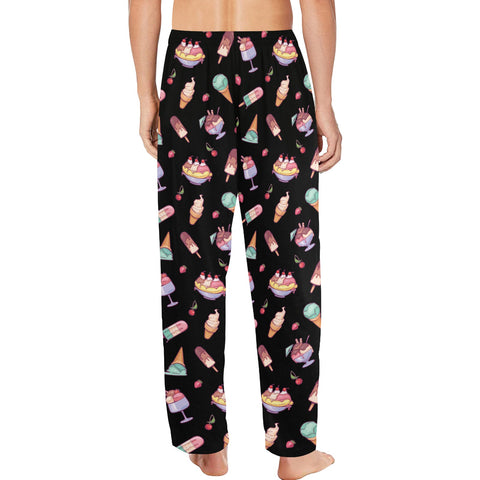 Banana-Split-Mens-Pajama-Black-Model-Back-View