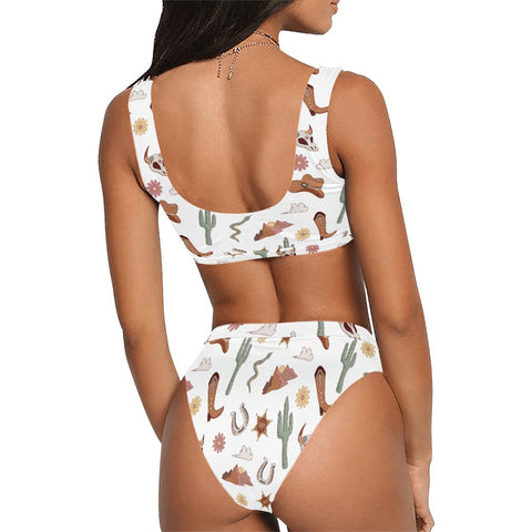 Country-Womens-Bikini-Set-White-Model-Back-View