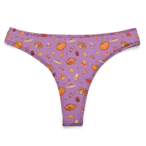 Thanks-Giving-Women's-Thong-Orchid-Product-Front-View