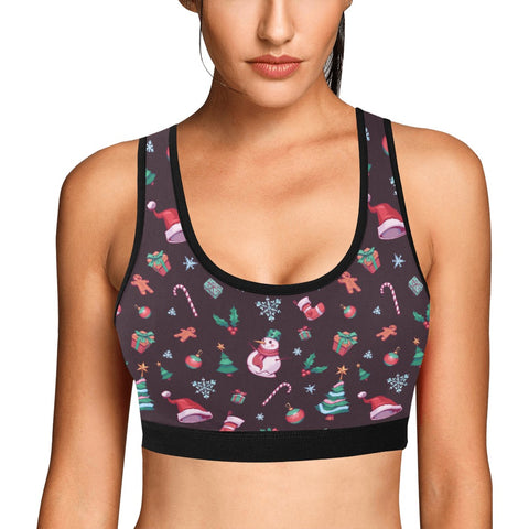 Christmas-Womens-Bralette-Eggplant-Model-Front-View