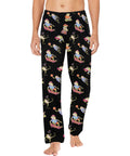 Frogs-in-Action-Mens-Pajama-Black-Model-Front-View