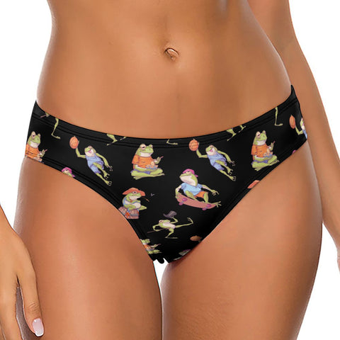 Frogs Doing Things Women's Thong