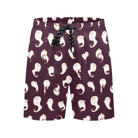 Retro-Ghost-Mens-Swim-Trunks-Midnight-Purple-Front-View