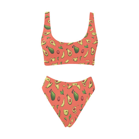 Happy-Avocado-Womens-Bikini-Set-Orange-Front-View