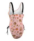 Cottage-Core-Womens-One-Piece-Swimsuit-Pink-Side-View