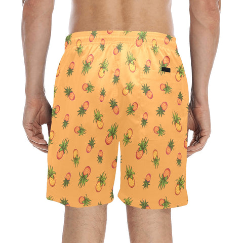 Pineapple-Mens-Swim-Trunks-Orange-Model-Back-View