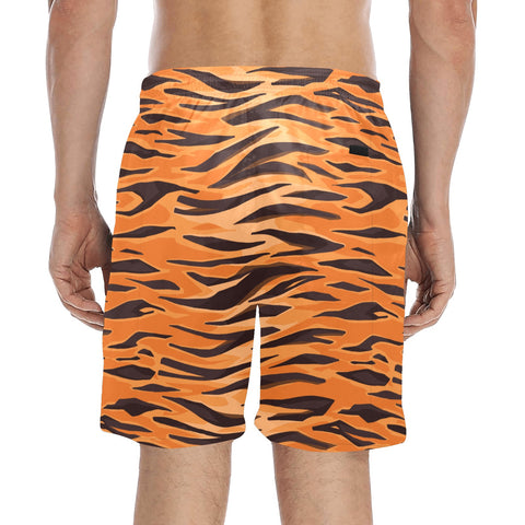 Animal-Print-Mens-Swim-Trunks-Tiger-Model-Back-View