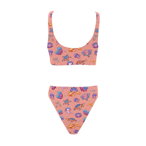 Sea-Life-Womens-Bikini-Set-Coral-Back-View