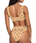 Sparrow-Womens-Bikini-Set-Yellow-Model-Back-View