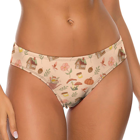 Cottage-Core-Womens-Thong-Peach-Model-Front-View