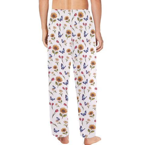 Summer-Garden-Mens-Pajama-White-Model-Back-View
