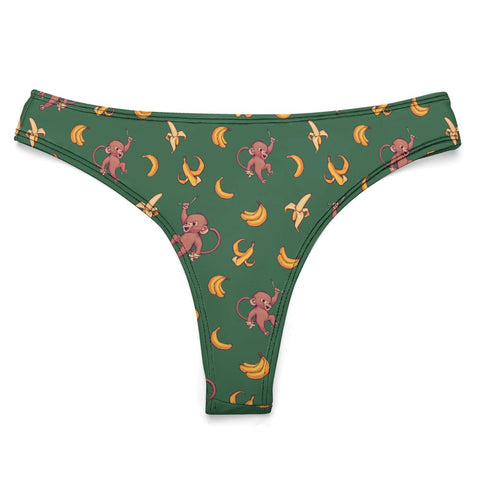Baby-Monkey-Women's-Thong-Green-Product-Front-View