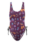Sea-Life-Womens-One-Piece-Swimsuit-Plum-Product-Front-View