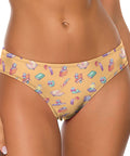 Book-Worm-Women's-Thong-Yellow-Model-Front-View