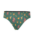 Baby-Monkey-Womens-Hipster-Underwear-Green-Product-Front-View