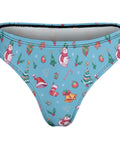 Christmas-Women's-Thong-Sky-Blue-Product-Back-View