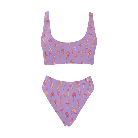 Mushroom-Womens-Bikini-Set-Light-Purple-Front-View