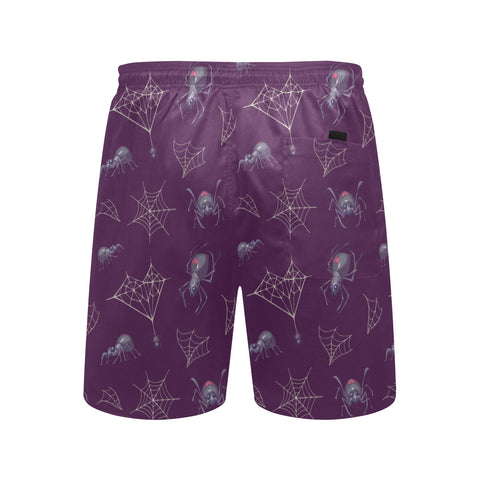 Black-Widow-Men's-Swim-Trunks-Dark-Purple-Fornt-View