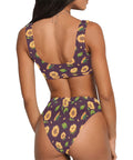 Sunflower-Womens-Bikini-Set-Dark-Purple-Model-Back-View