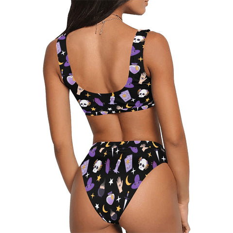 Witch-Core-Womens-Bikini-Set-Black-Model-Black-View