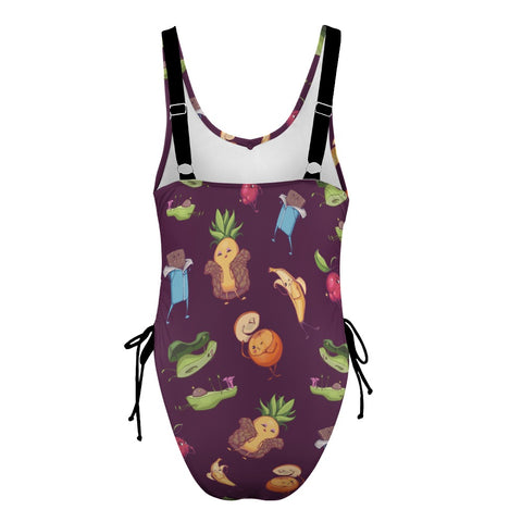 Flirty-Fruit-Women's-One-Piece-Swimsuit-Black-Eggplant-Product-Back-View