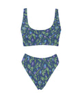 Jungle-Flower-Womens-Bikini-Set-Blue-Purple-Front-View