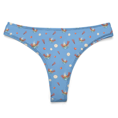 Ramen-Bowl-Women's-Thong-Sky-Blue-Product-Front-View