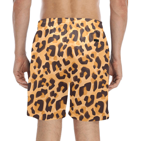 Animal-Print-Mens-Swim-Trunks-Leopard-Model-Back-View