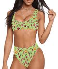Fruit-Punch-Womens-Bikini-Set-Lime-Green-Model-Front-View