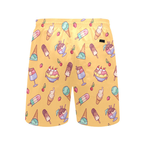 Banana-Split-Men's-Swim-Trunks-Yellow-Back-View