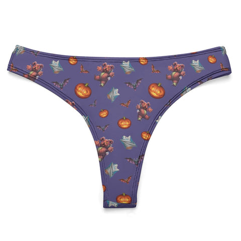 Halloween-Womens-Thong-Purple-Product-Front-View